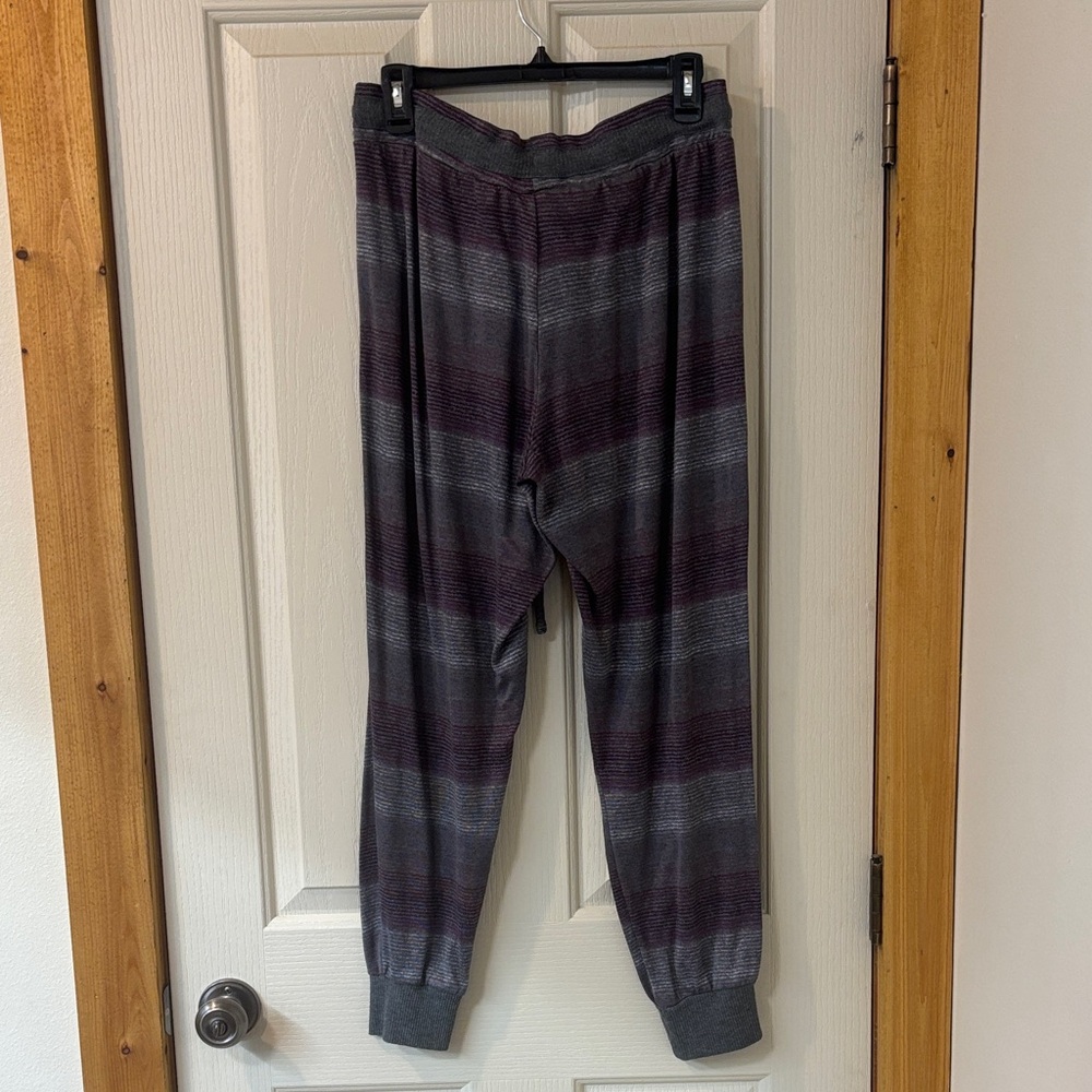 Striped Gray and Purple Jogger Pants - Picture 2 of 7